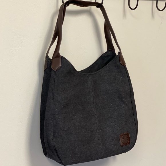 Brand NEW Canvas Hobo Bag in ~Black π€π - Picture 11 of 14